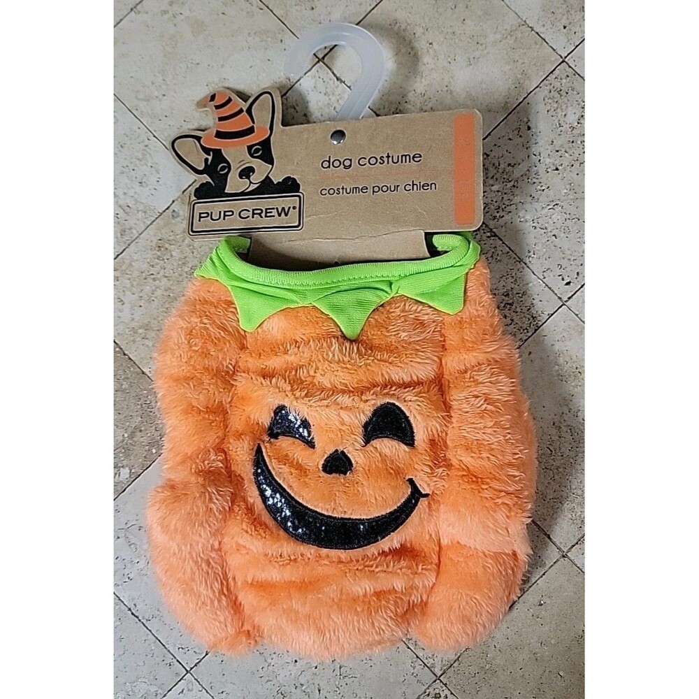 Pup Crew Pumpkin Dog Costume Size XSm/S